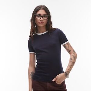 ASOS Black Tee with White Trim